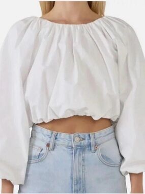 NWT Anthropologie Maeve bubble crop blouse- Small